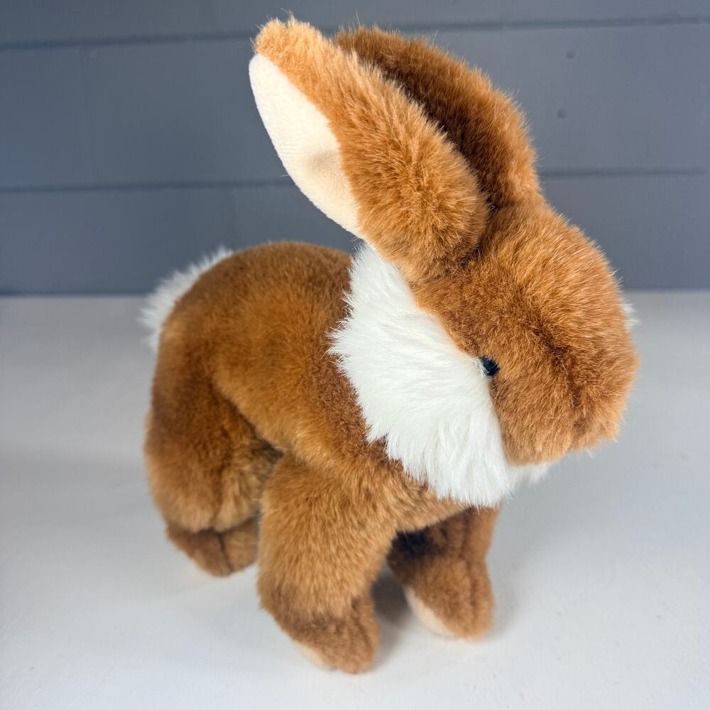 Vintage 1991 Gund Bunny Rabbit Stuffed Plush Brown White Easter Cute Toy